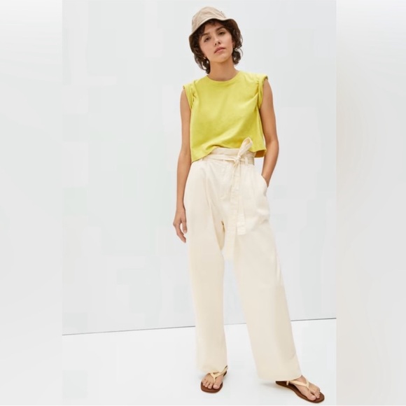 Everlane - The Paper Bag Pant - Organic Cotton - Ivory Cream - M - Picture 7 of 7